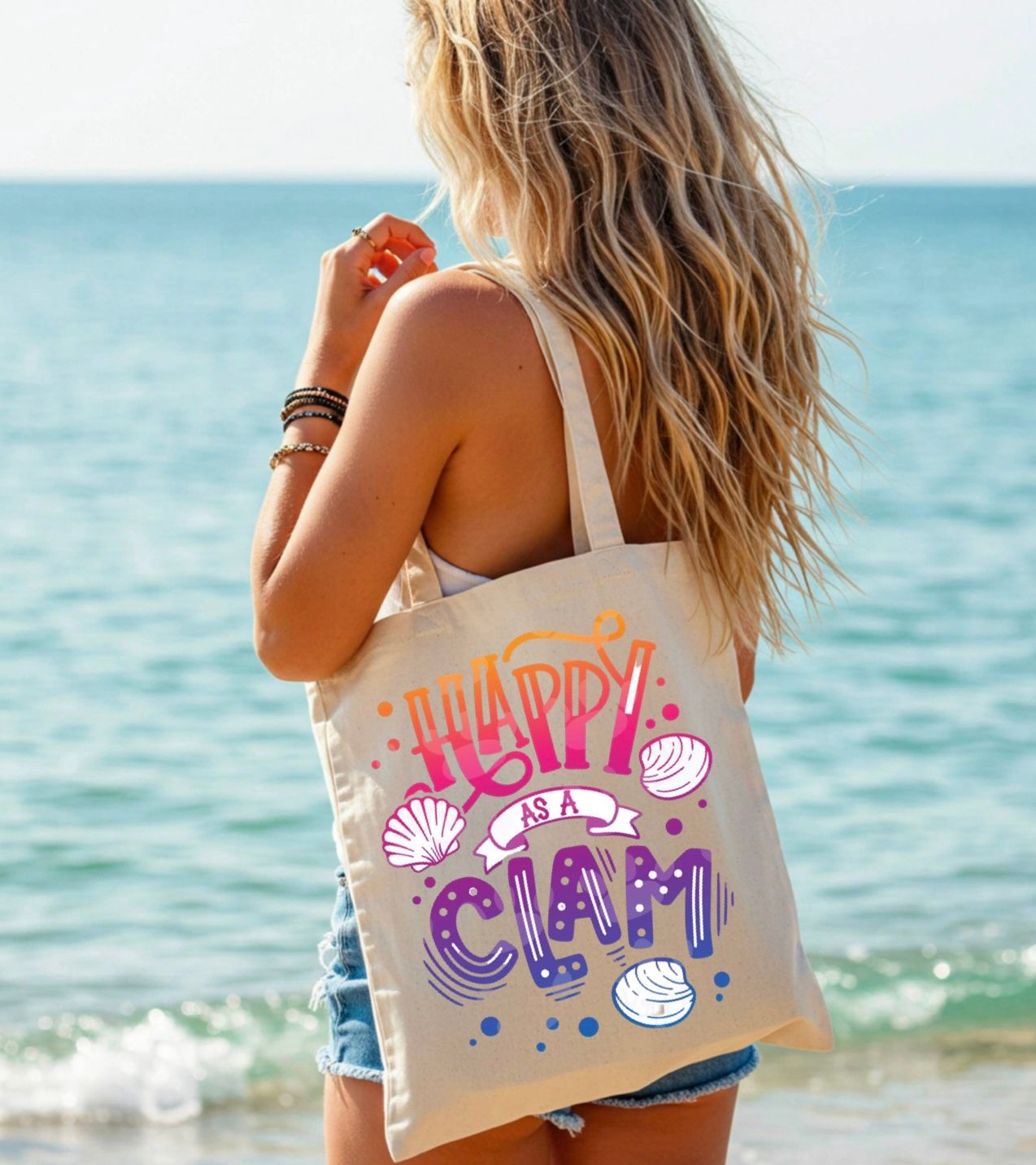 HAPPY AS A CLAM TOTE