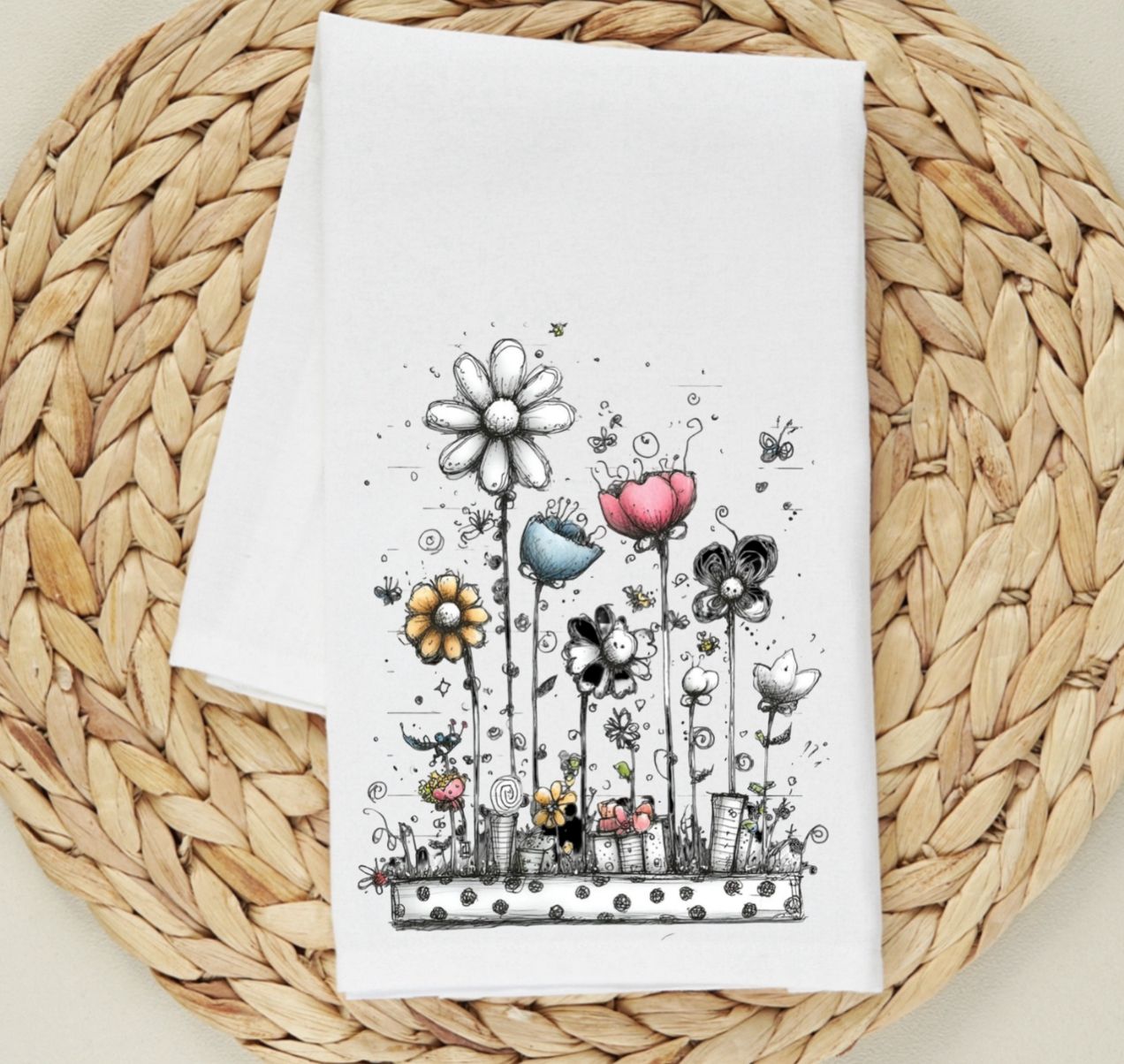 GARDEN DOODLE TOWEL