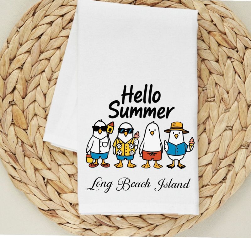 HELLO SUMMER SEAGULL TOWEL