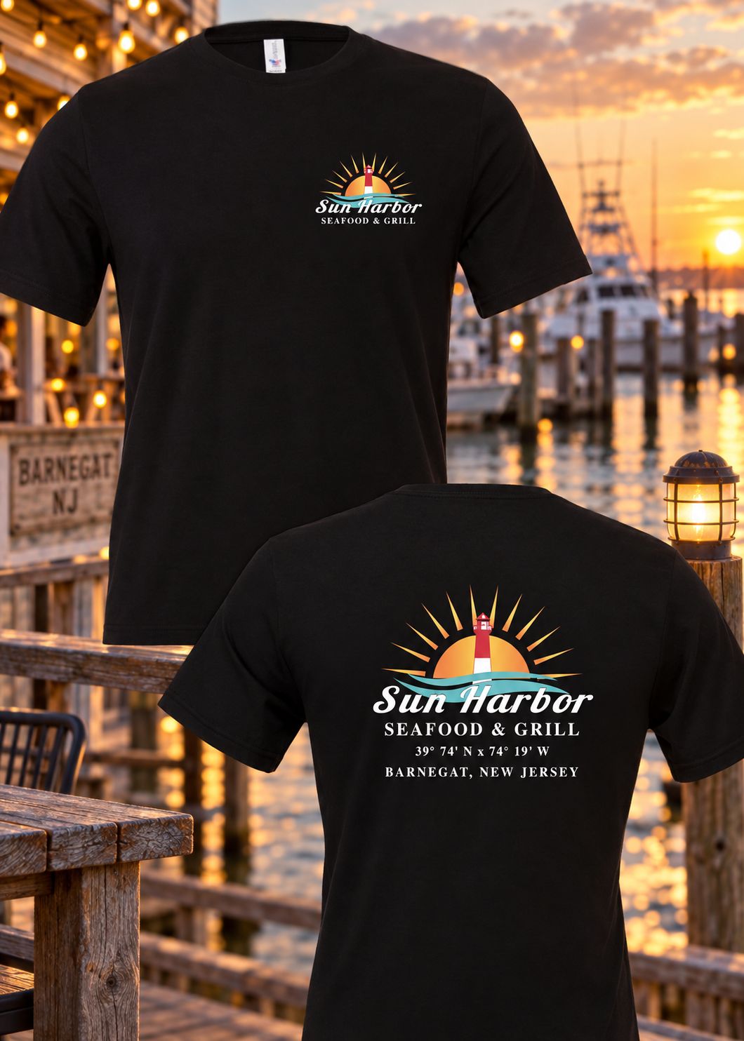 SUN HARBOR T-SHIRT / BLACK