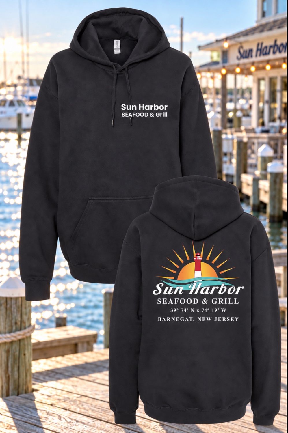 SUN HARBOR SWEATSHIRT / BLACK
