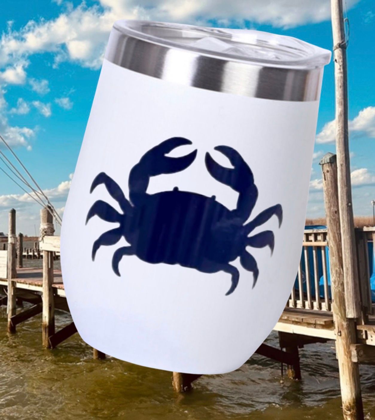 CRAB 20 OZ WINE TUMBLER