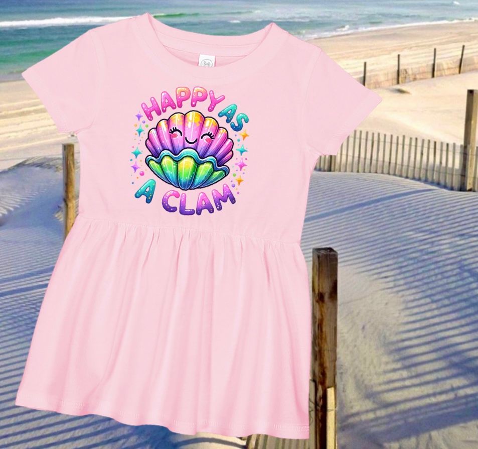 CHILDREN’S HAPPY AS A CLAM DRESS