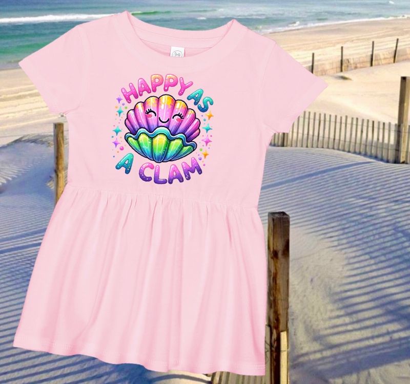 CHILDREN’S HAPPY AS A CLAM DRESS
