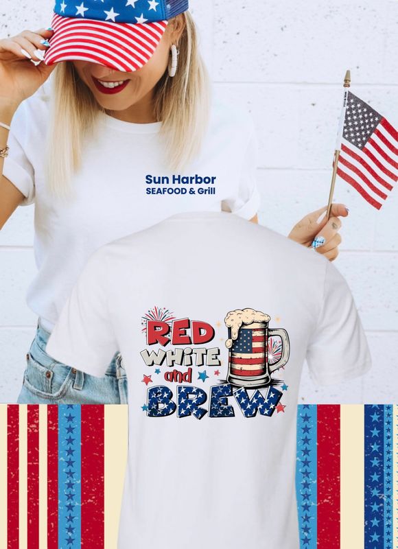 SUN HARBOR RED WHITE AND BREW