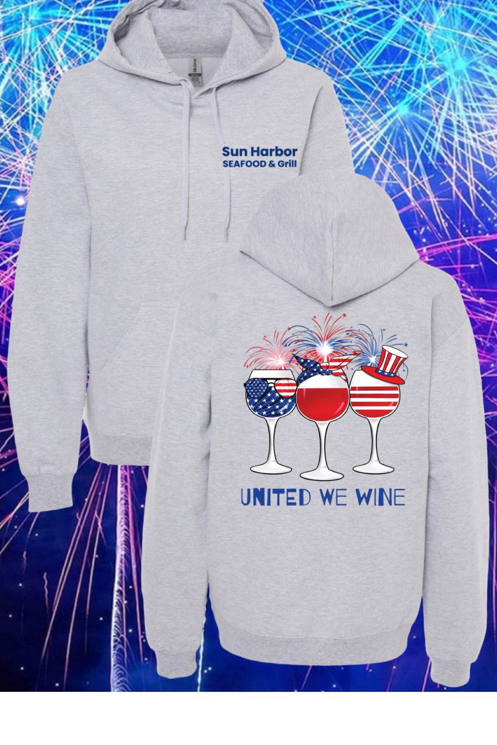 SUN HARBOR UNITED WE WINE SWEATSHIRT / SPORT GREY