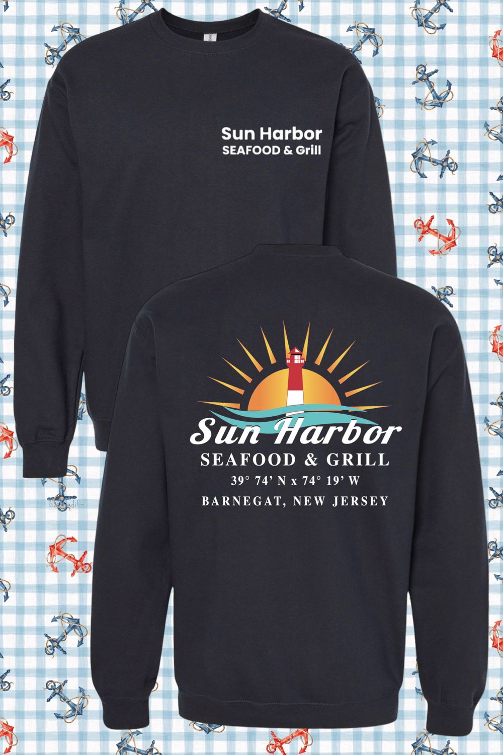 SUN HARBOR LOGO CREW NECK / BLACK