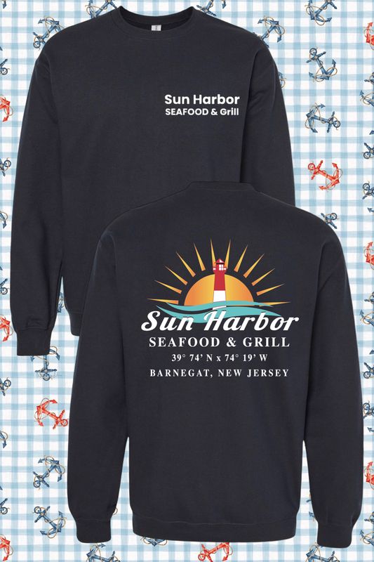 SUN HARBOR LOGO CREW NECK / BLACK