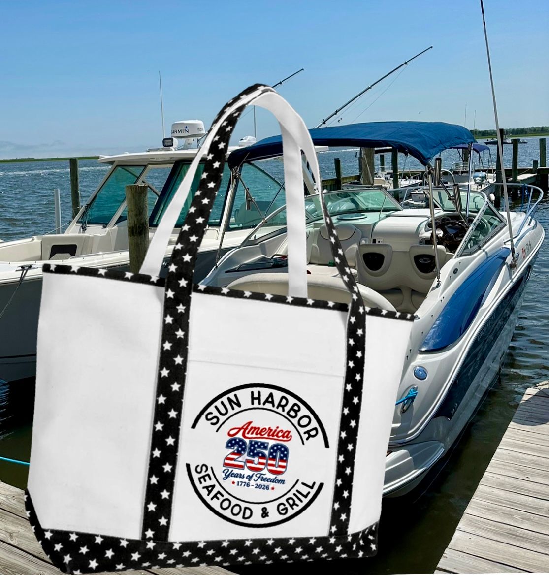 SUN HARBOR “LIMITED EDITION” 250 CELEBRATION  BLACK STARS TOTE BAG