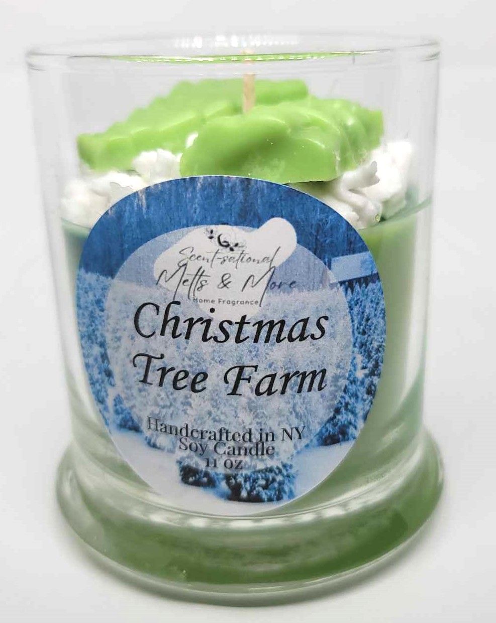 Christmas Tree Farms Dessert Candle