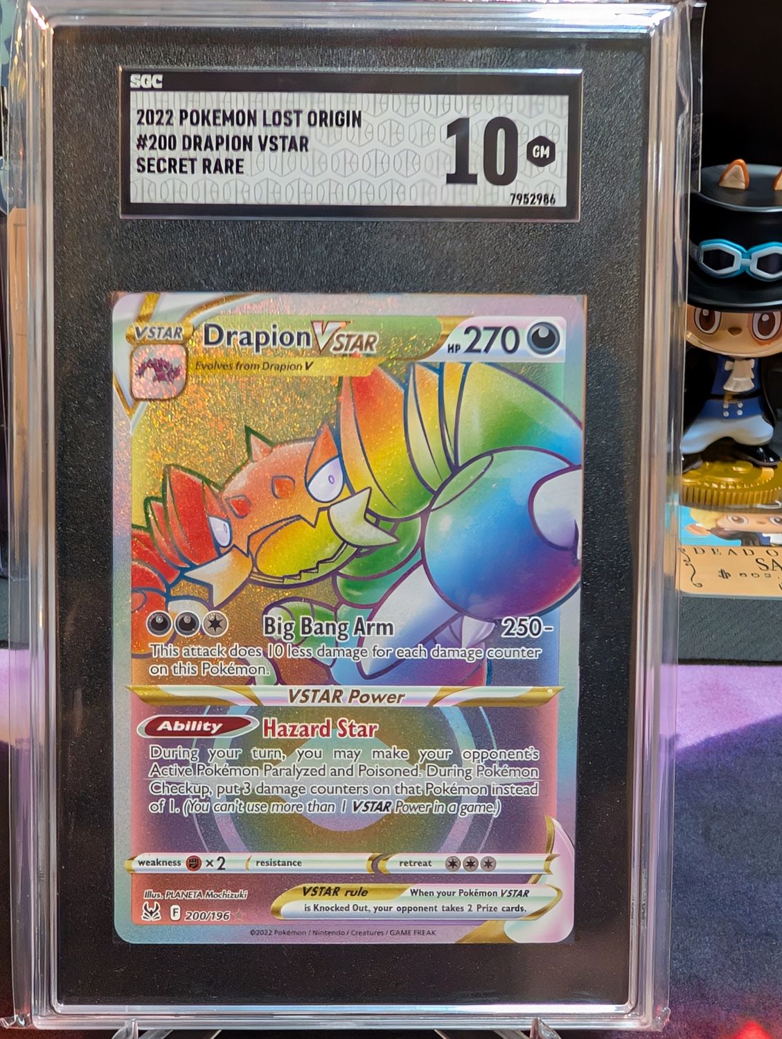 Pokemon Lost Origin Drapion VSTAR Secret Rare SGC 10