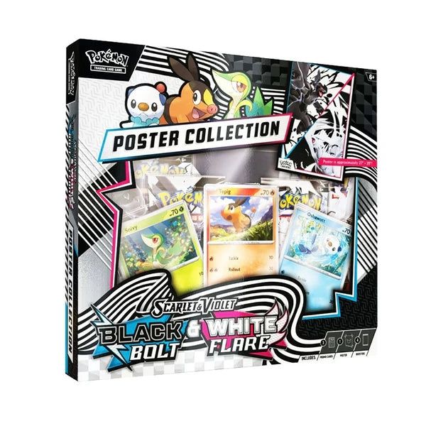Pokemon SV10.5 Black Bolt and White Flare Unova Poster Collection
