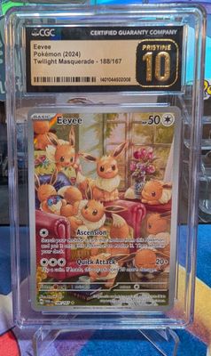 Pokemon Eevee - Twilight Masquerade 188/167 - CGC Pristine 10