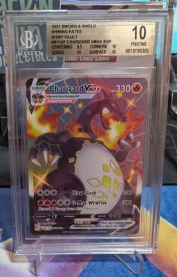 Pokemon Charizard VMAX #SV107 - Shining Fates - Beckett Pristine 10 Gold Label
