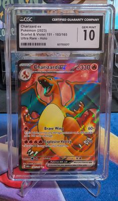 Pokemon Charizard EX #183/165 - 151 EN - CGC 10