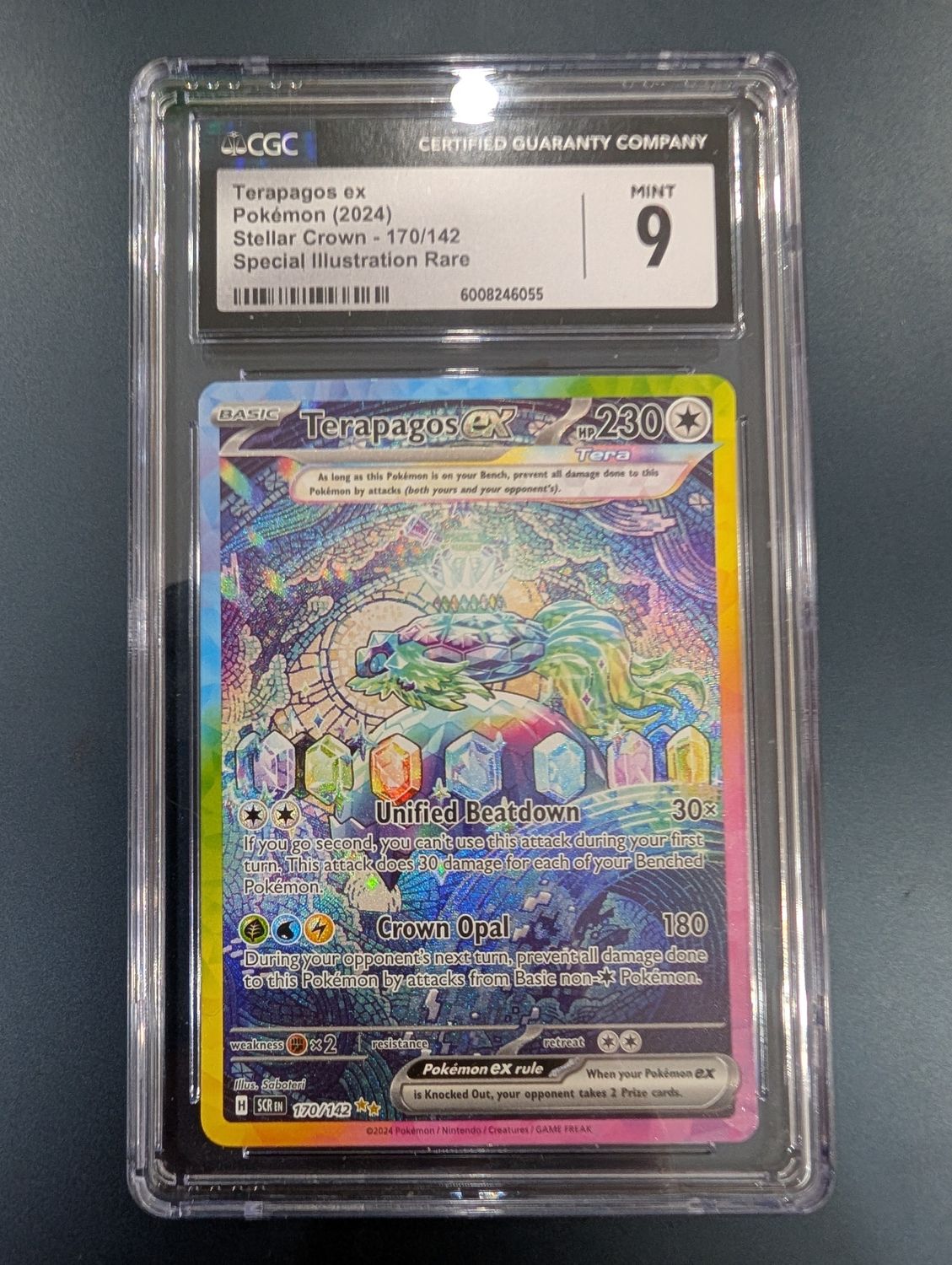 Pokemon Terapagos EX #170 - Stellar Crown - CGC 9