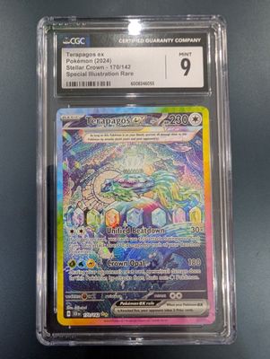 Pokemon Terapagos EX #170 - Stellar Crown - CGC 9