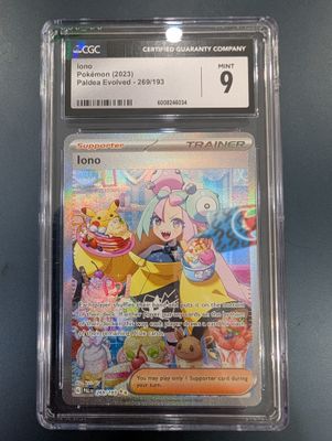 Pokemon Iono #269 - Paldea Evolved - CGC 9