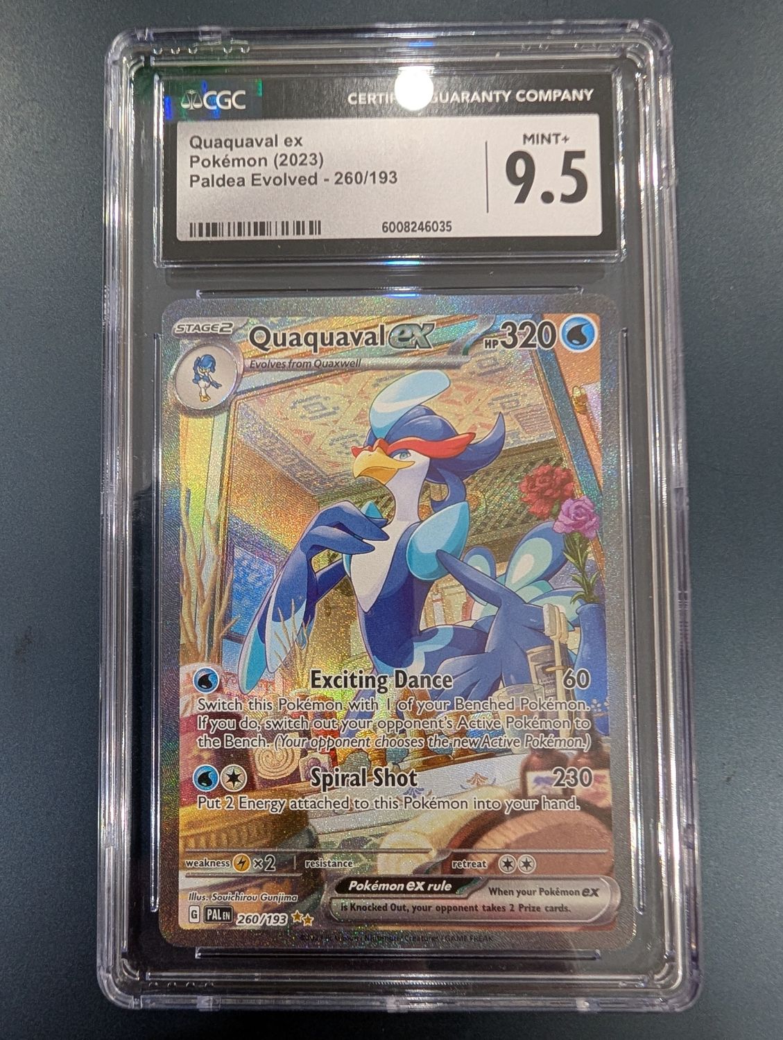 Pokemon Quaquaval EX #260 - Scarlet &amp; Violet Base - CGC 9.5