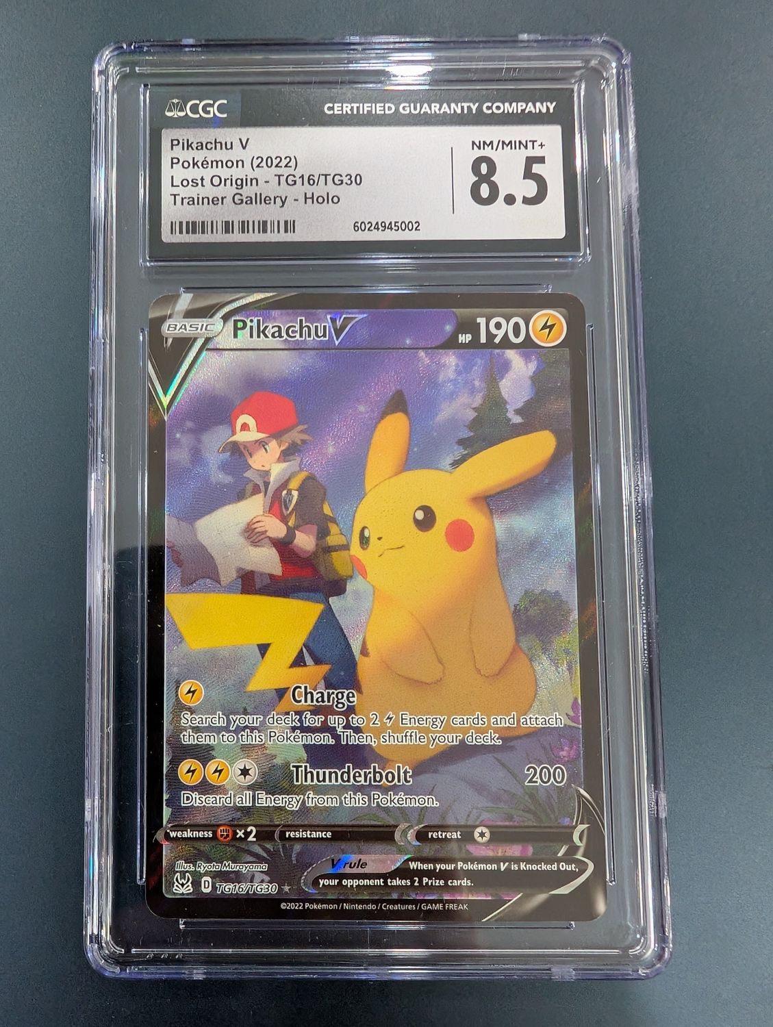 Pokemon Pikachu V TG16 - Lost Origin - CGC 8.5