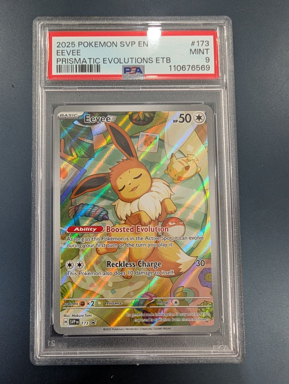Pokemon Eevee #173 - Prismatic Evolutions ETB Promo - PSA 9