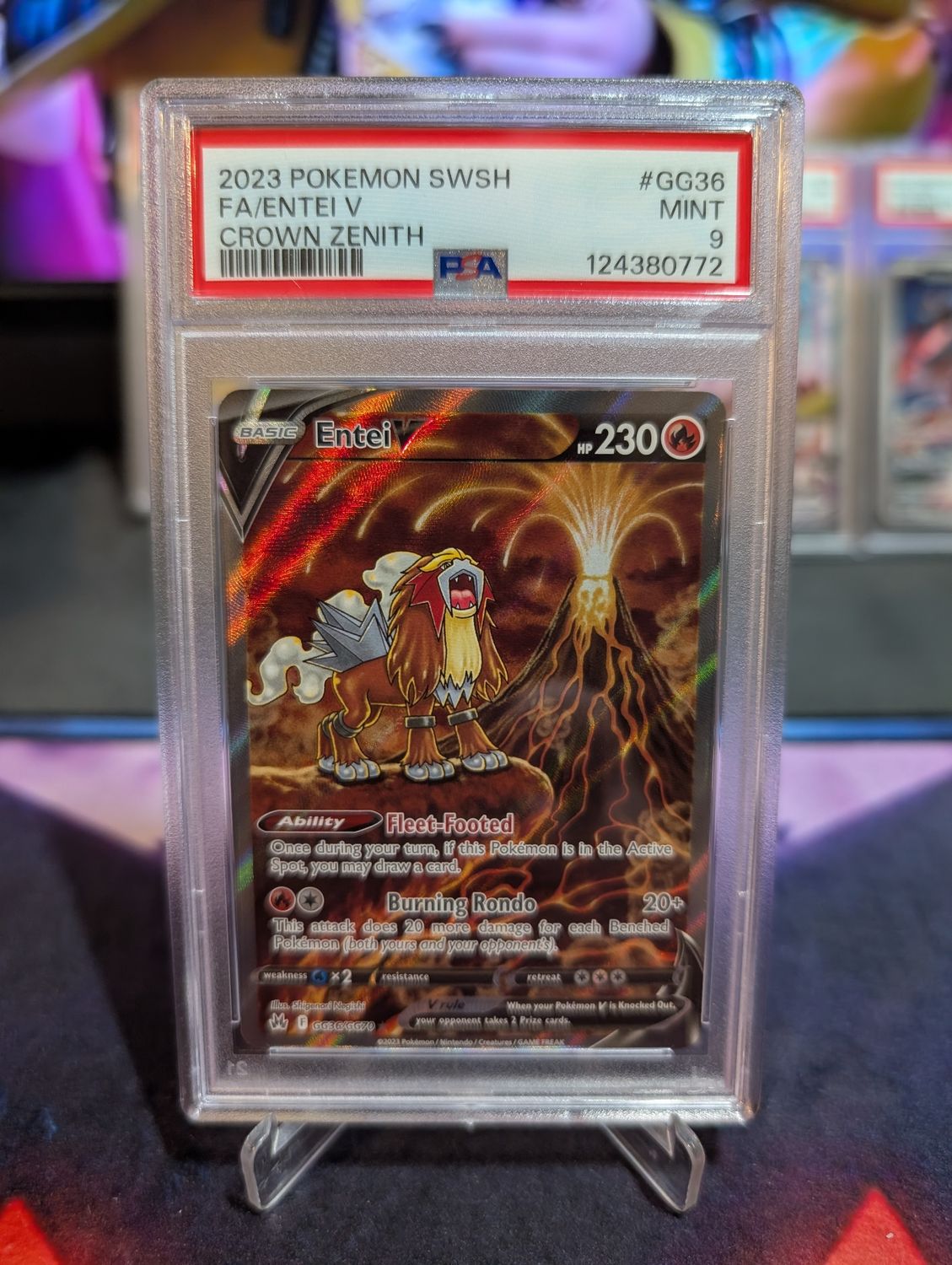 2023 Pokemon SWSH Entei V Crown Zenith #GG36 PSA 9 
