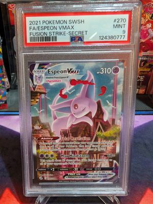 2021 Pokemon SWSH Espeon VMAX Fusion Strike #270 PSA 9