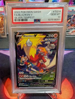 2022 Pokemon SWSH Blaziken V Silver Tempest #TG14 PSA 10 