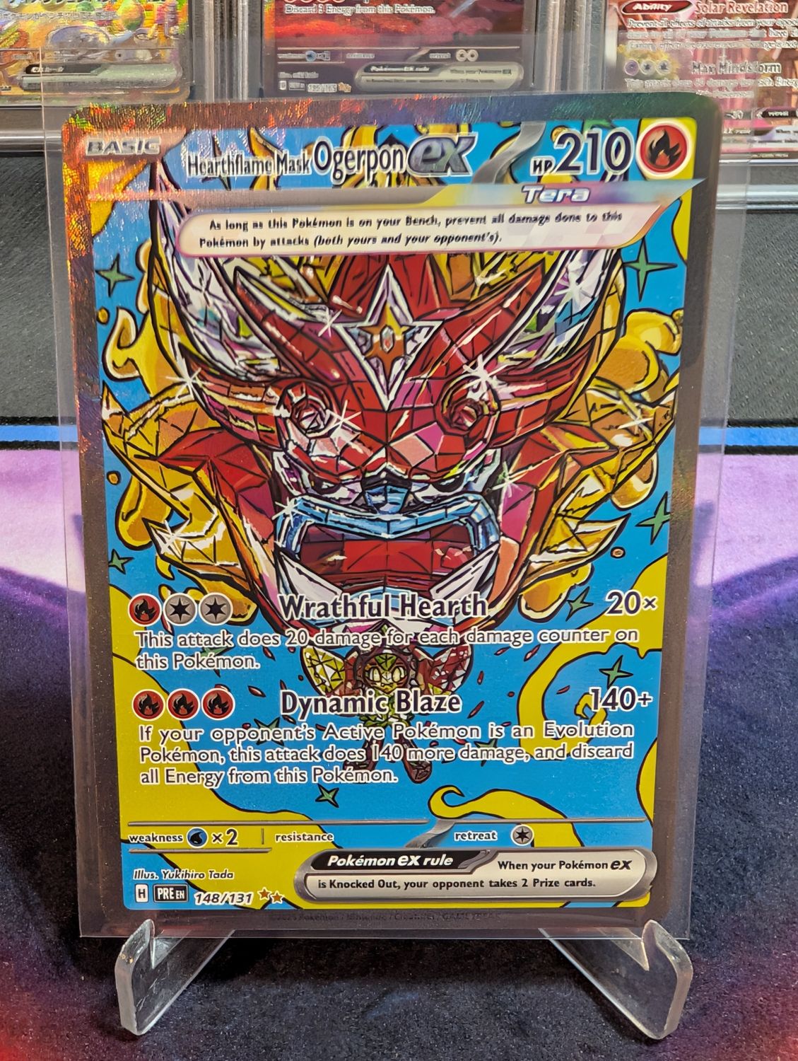 Pokemon Hearthflame Mask Ogerpon Ex Prismatic Evolutions #148/131 - ungraded