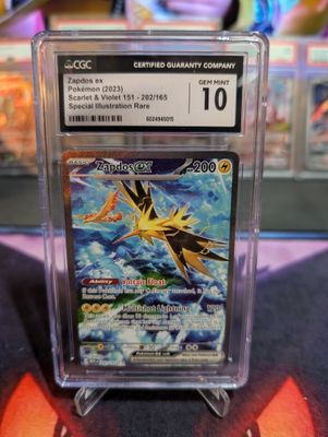 2023 Pokemon 151 Zapdos #202/165 - CGC 10 