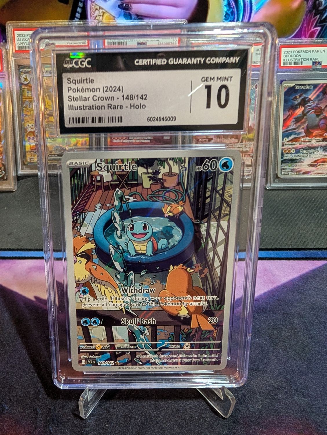 2024 Pokemon Squirtle Stellar Crown #148/142 - CGC 10