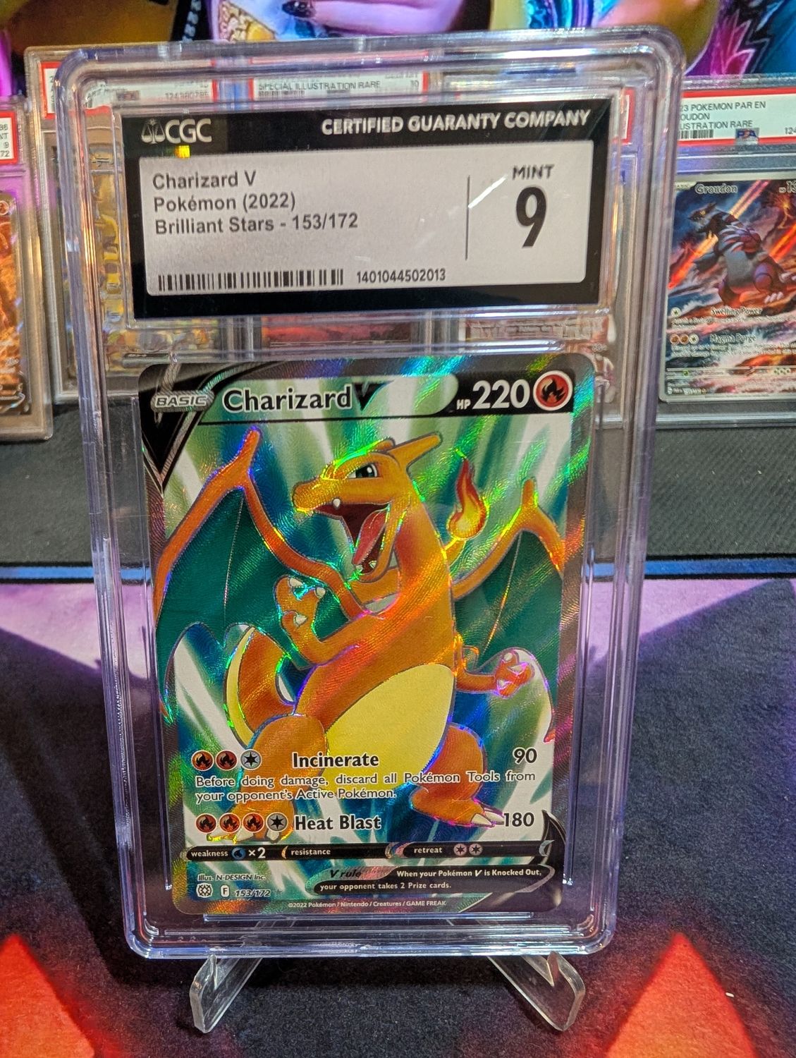 2022 Pokemon Charizard V Brilliant Stars #153/172 - CGC 9