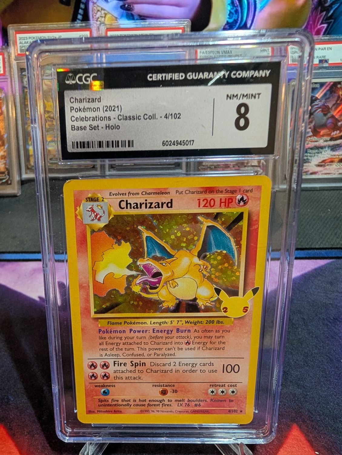 2021 Pokemon Charizard - Celebrations #4/102 - CGC 8