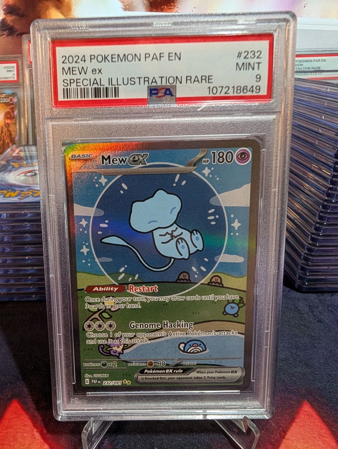 2024 Pokemon Mew Ex - Paldean Fates #232/091 - PSA 9