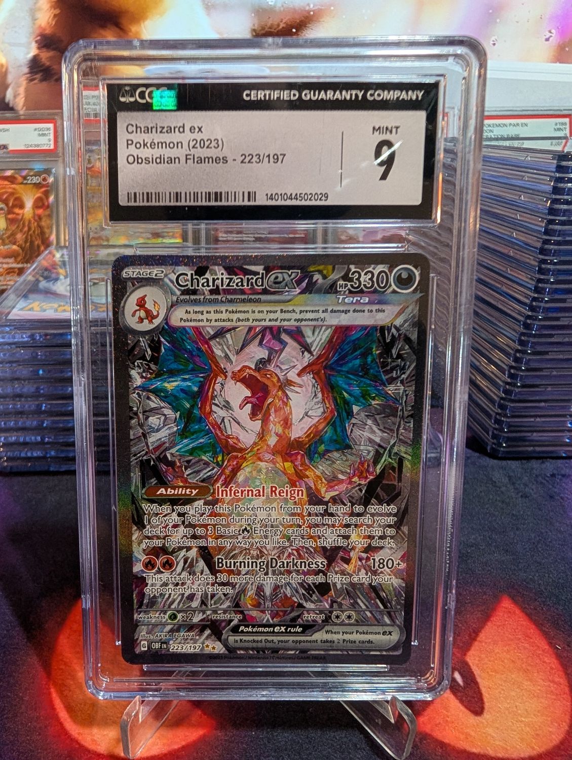 2023 Pokemon Charizard Ex - Obsidian Flames #223/197 - CGC 9