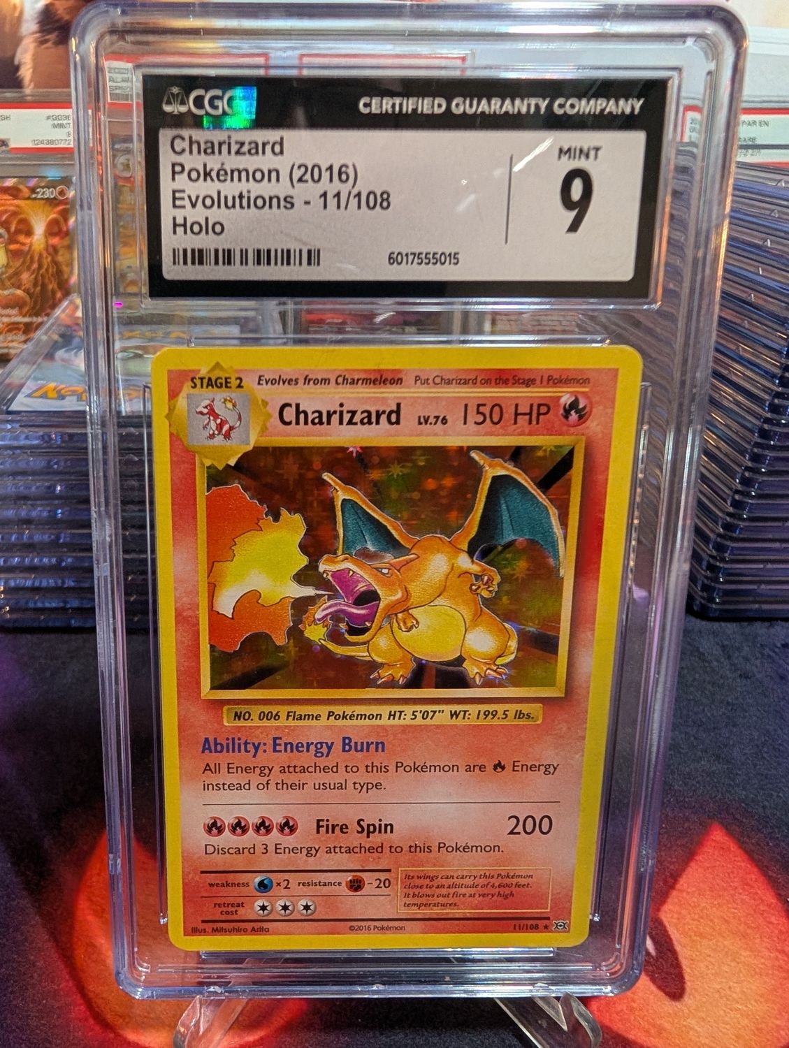 2016 Pokemon Charizard - Evolutions #11/108 - CGC 9