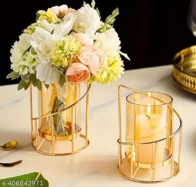 Geometric Design Flower Vase Candle Holder