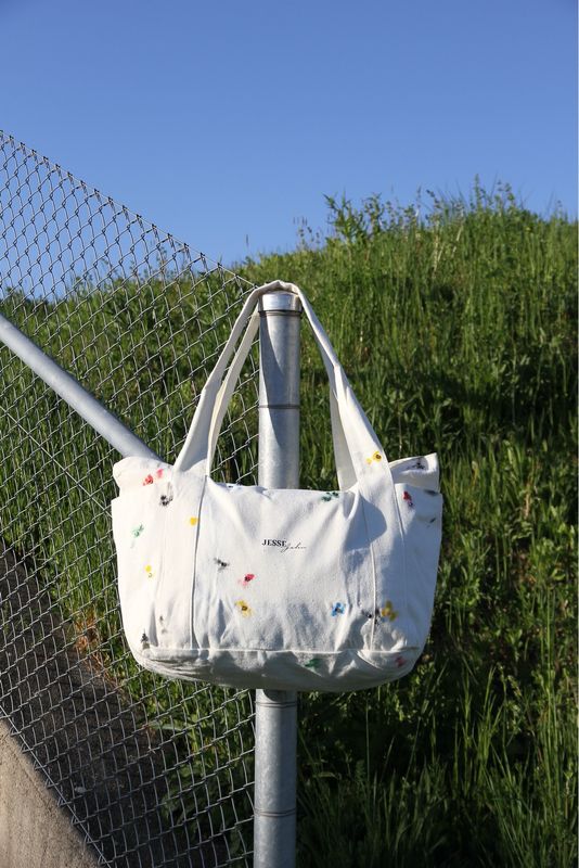 1 of 1 Paint Splatter Denim Bag