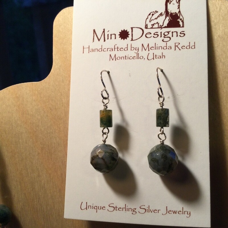 Moss Agate Earrings MR-581