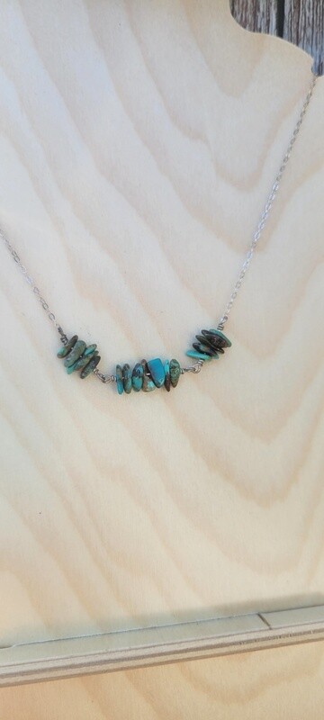 Kingman Turquoise Chain Necklace MR-489