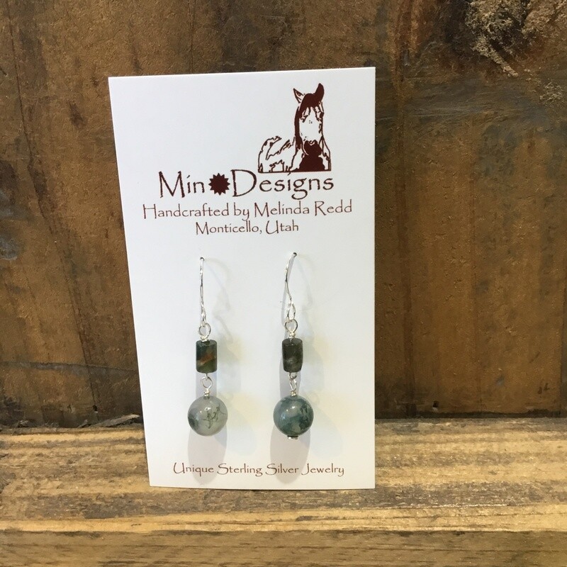 Moss Agate Earrings MR-747