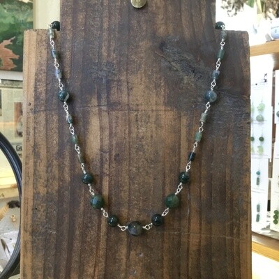 Moss Agate Necklace MR-756