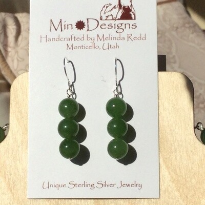 Nephrite Jade Earrings MR-744