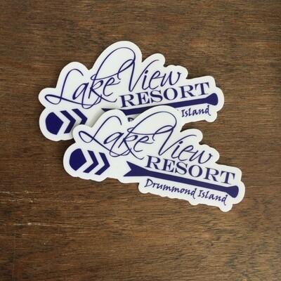 Lake View Resort Stickers, small