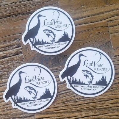 Lake View Resort Logo Stickers