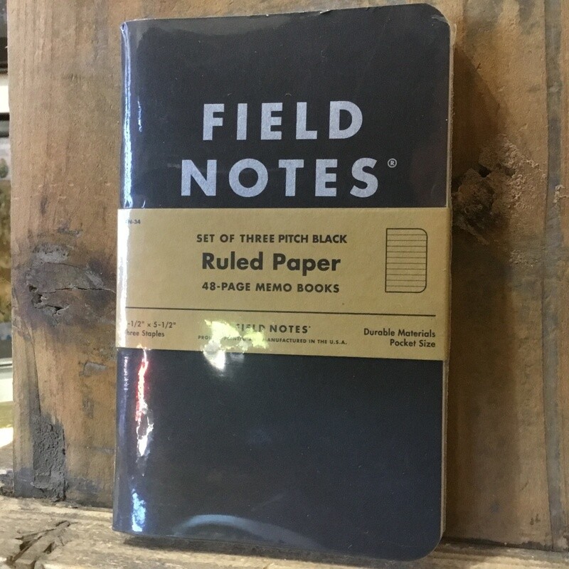 Pitch Black 3-pack, ruled