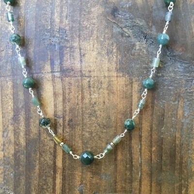 Moss Agate Necklace MR-757