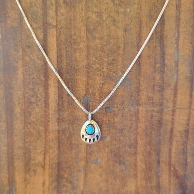 Bear Paw Pendant, sterling silver on 20" chain