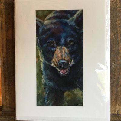 Shades of Blue Bear Note Card