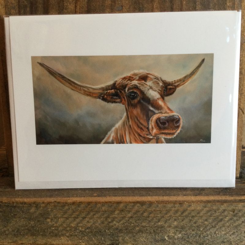 Longhorn Note Card